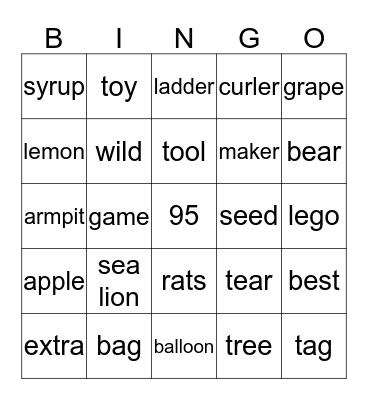 Bingo Card