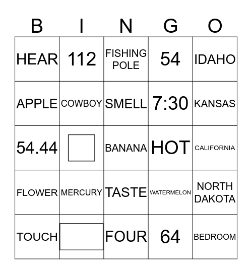 POWER OF 5 Bingo Card