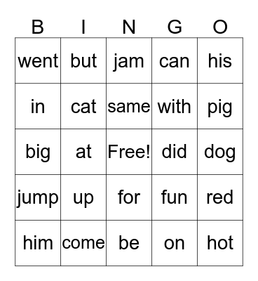 Bingo Card