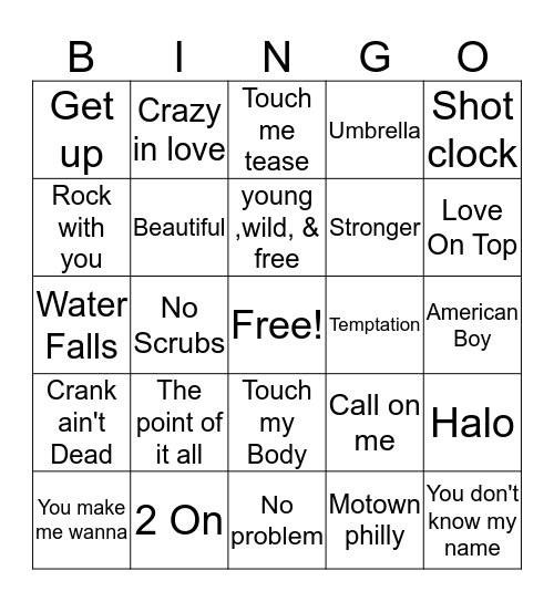 BSA Music Bingo Card