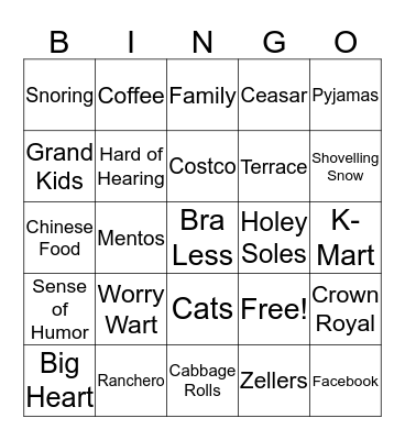 Happy "70th" Birthday Elaine Bingo Card