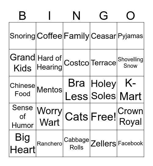 Happy "70th" Birthday Elaine Bingo Card