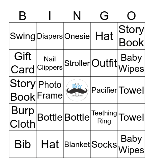 Baby Shower  Bingo Card