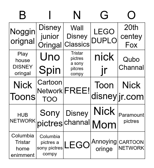 logos Bingo Card