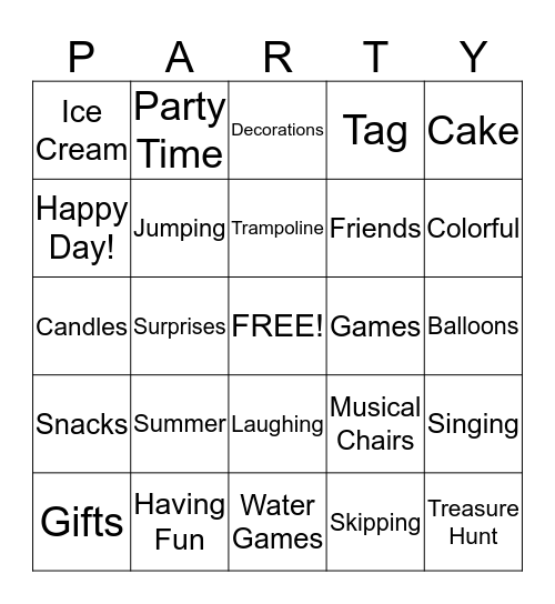 HAPPY BIRTHDAY! Bingo Card