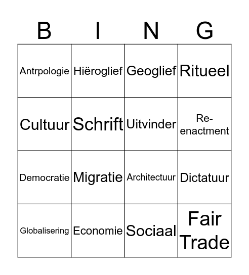 Mondiale bingo Card