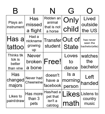 Beta Lamb-Duh Bingo Card