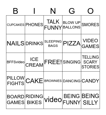 MADISONS 10TH BIRTHDAY BINGO! Bingo Card