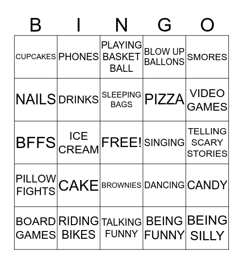 MADISONS 10TH BIRTHDAY BINGO Card