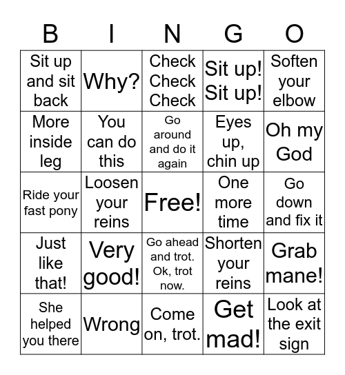 Jodie Bingo Card