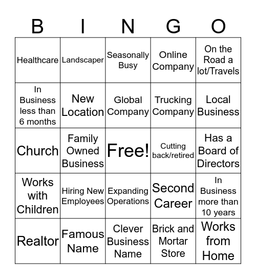 What about our Customers? Bingo Card