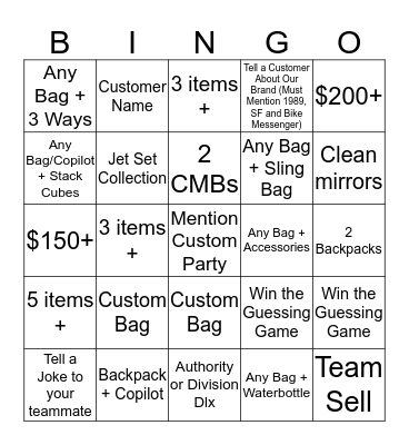 $25 Gift Card for Black Out! Bingo Card