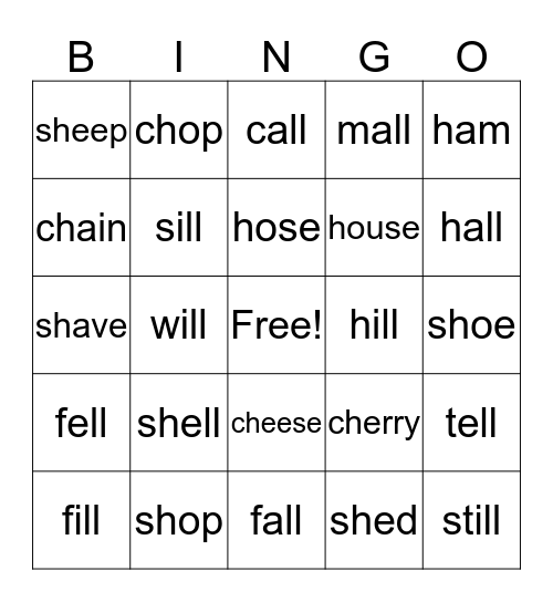 Shamrock Bingo Card