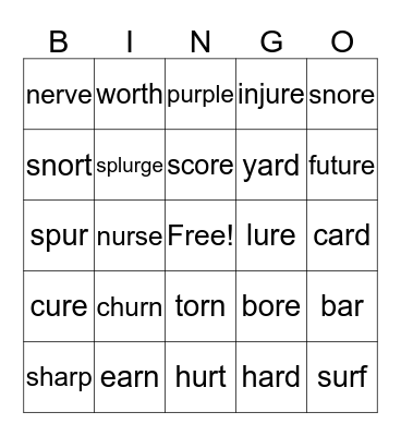 Shamrock Bingo Card