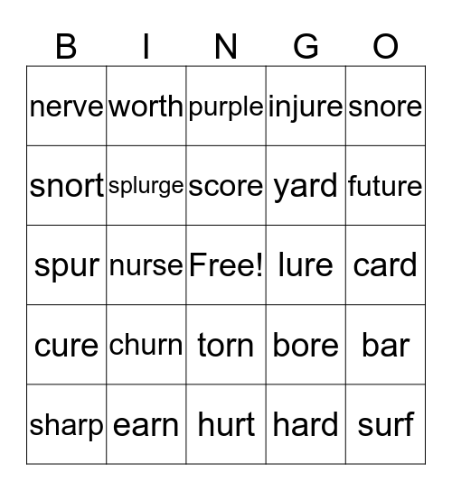 Shamrock Bingo Card