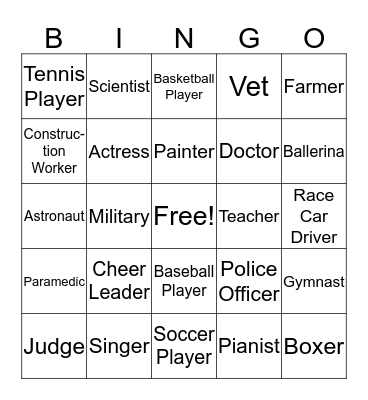Career Bingo  Bingo Card