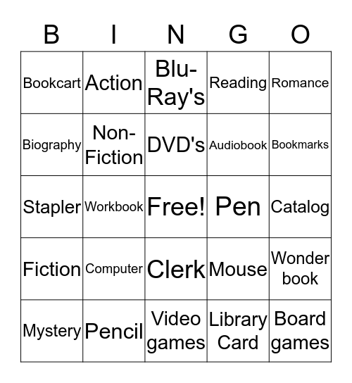 Library Bingo Card
