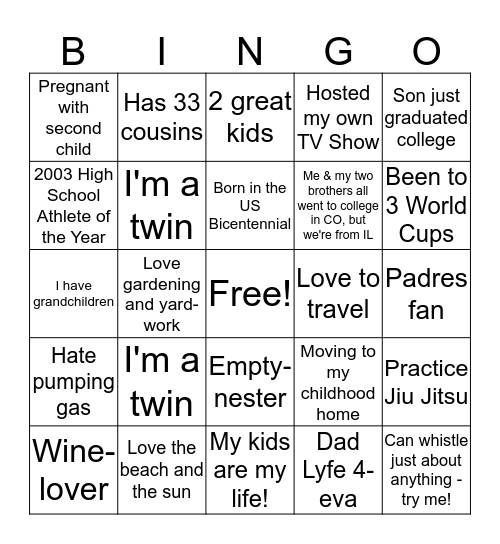 2020 Commerical Kickoff  Bingo Card