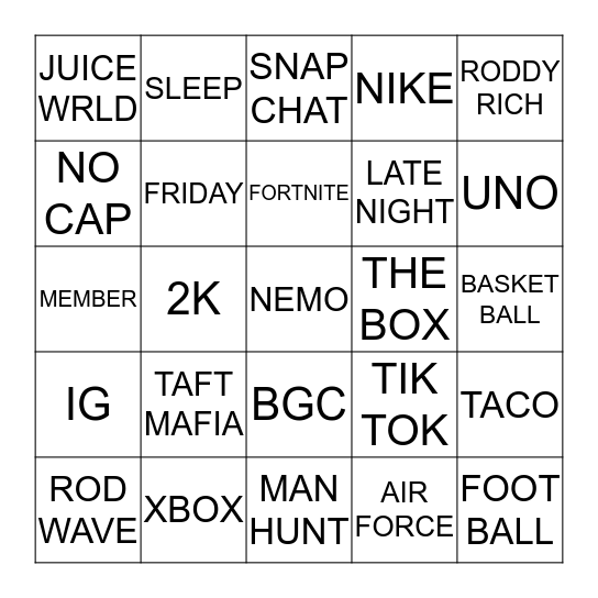 Bingo Card