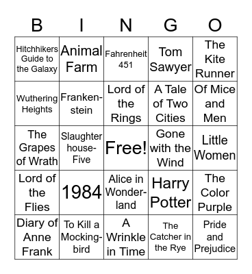 BOOK Bingo Card