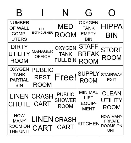 SCAVENGER HUNT Bingo Card