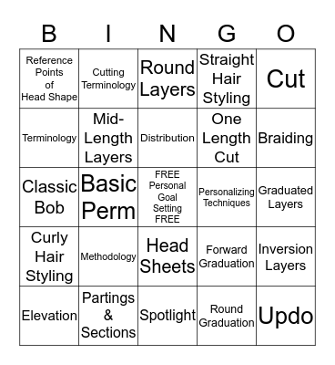 TONI AND GUY-FRESHMAN PHASE Bingo Card