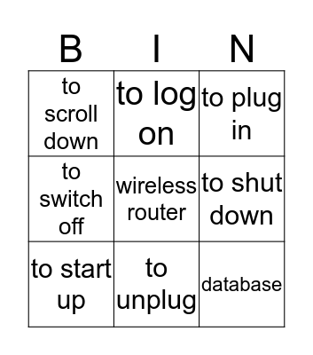 Network Bingo Card
