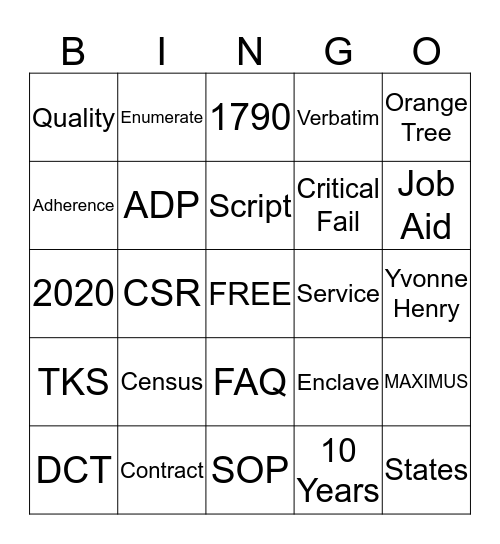 Bingo Card