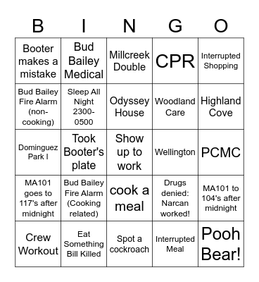 Station 101 Bingo Card