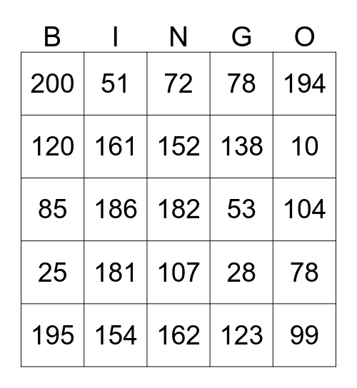 COOL  Bingo Card