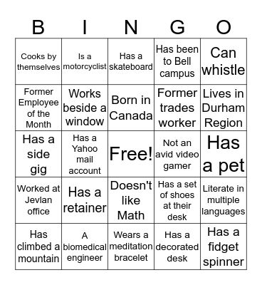 Bingo Sheet #1 Bingo Card