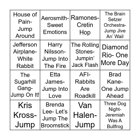 Total-Quiz.com Presents Radio Bingo: Leap Year Bingo Card