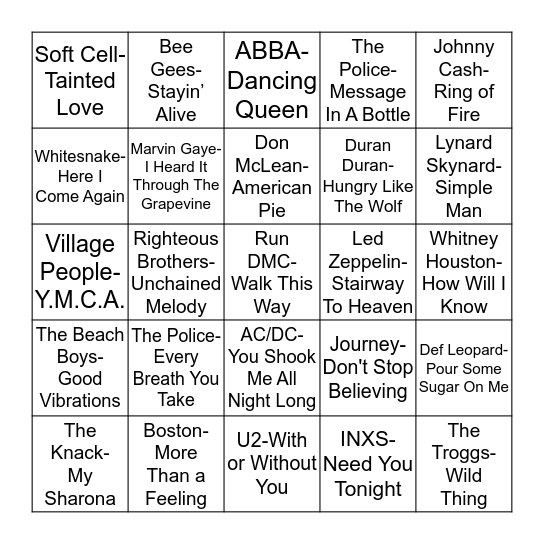 Total-Quiz.com Presents Radio Bingo: Pass Me The Keys Bingo Card