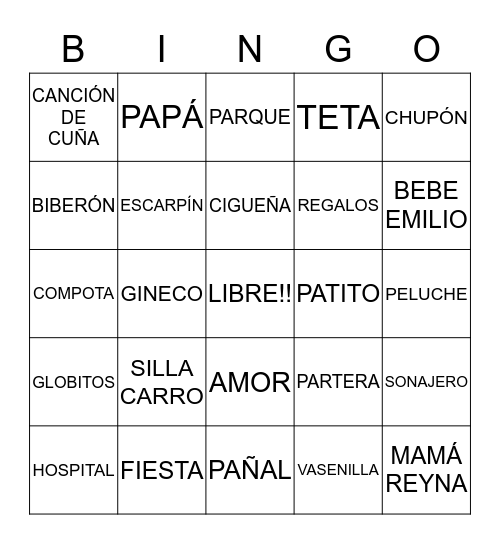 BIENVENIDO EMILIO!!! Bingo Card