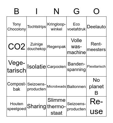 Be-time Bingo! Bingo Card