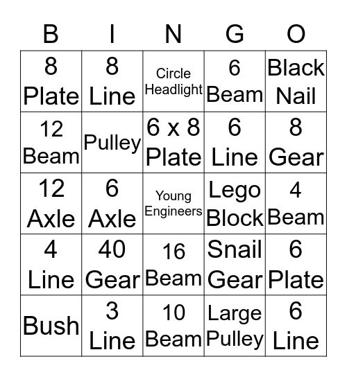 YOUNG ENGINEERS Bingo Card