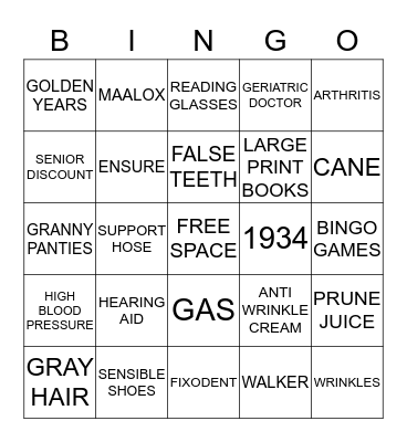 HAPPY 80TH BIRTHDAY!! Bingo Card