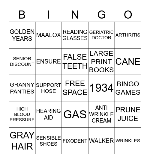 HAPPY 80TH BIRTHDAY!! Bingo Card