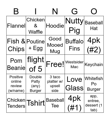 Railtown Bingo Card