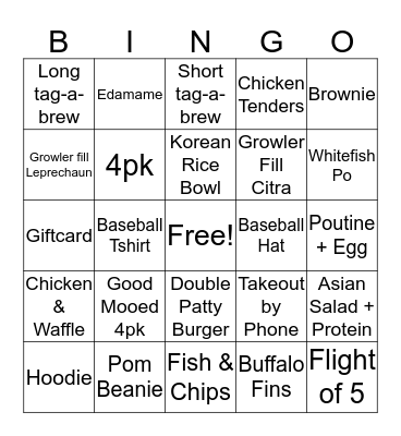 Railtown 1 Bingo Card