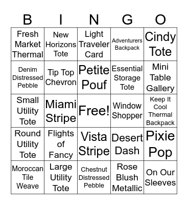 ThirtyOne Spring Bingo Card