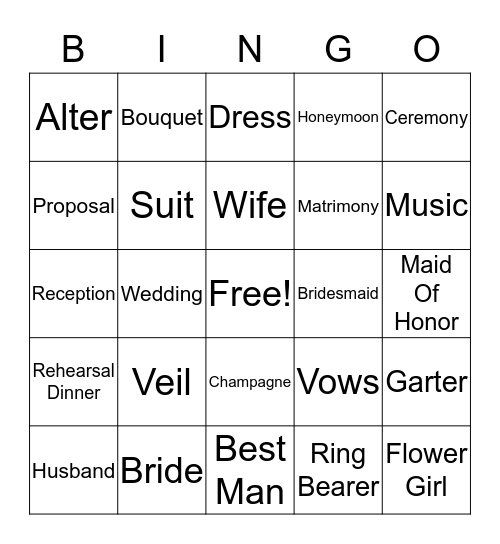 Engagement Bingo Card