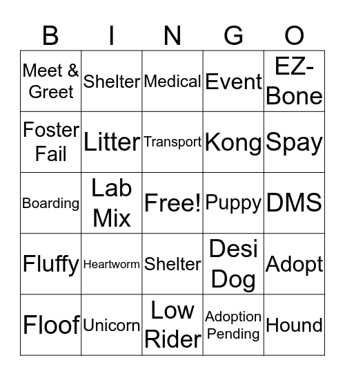 OPH Bingo (The Floofie Bowl) Bingo Card