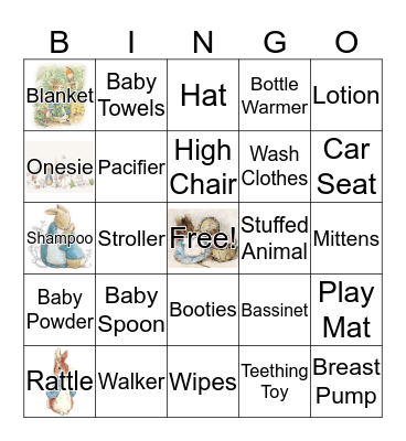 BABY SHOWER Bingo Card