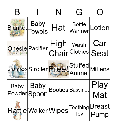 BABY SHOWER Bingo Card