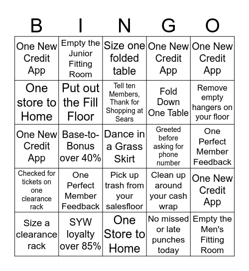 Luai Bingo - Softlines Bingo Card