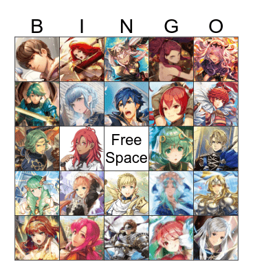 Favorite Character Bingo Card