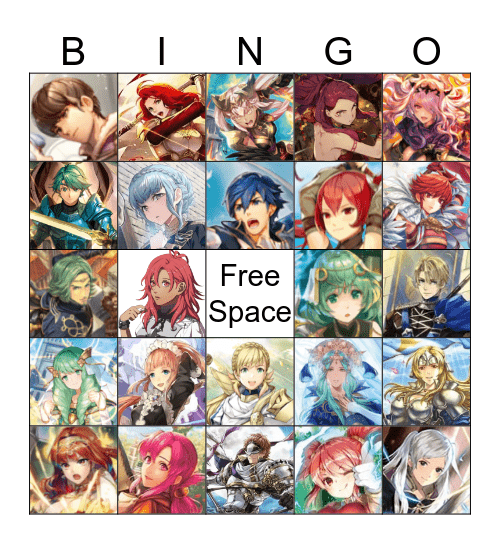Favorite Character Bingo Card