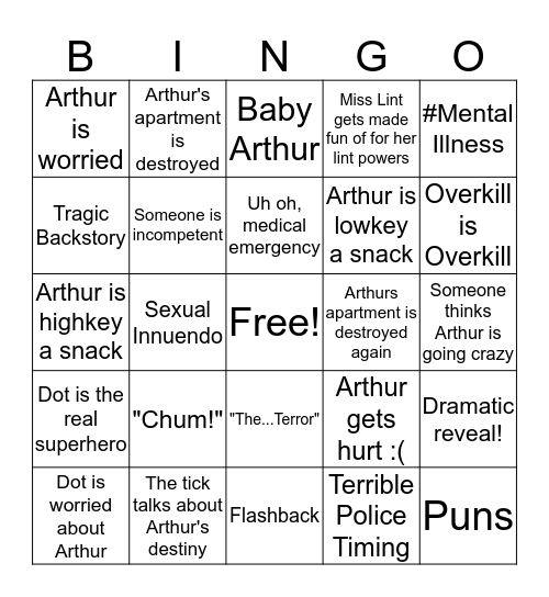 The Tick Bingo Card