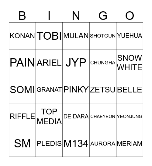 HYUNJIN Bingo Card